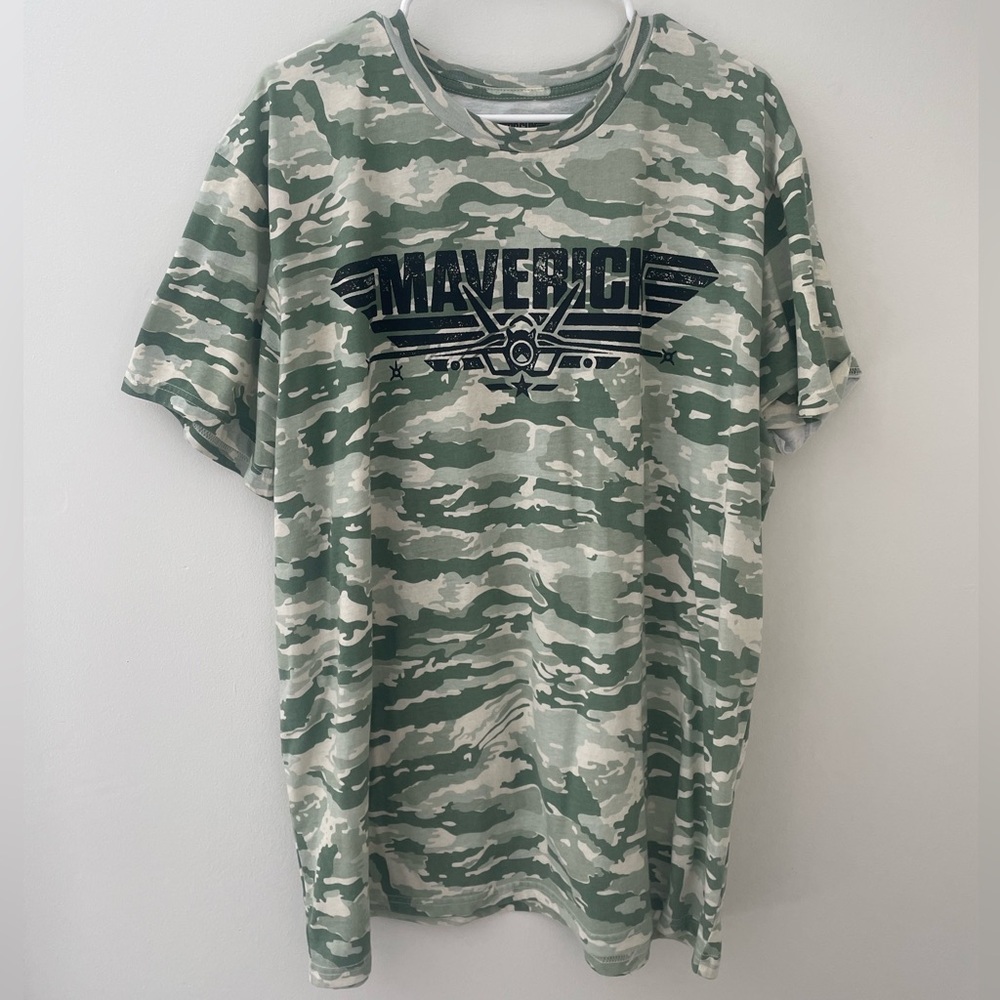 Top Gun Maverick Graphic Camouflage Short Sleeve TShirt Size 3XL